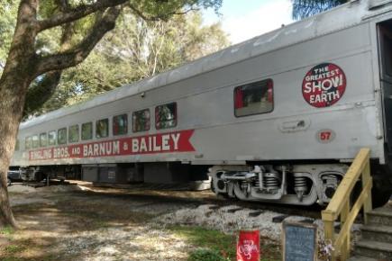 Showpeople&#039;s Winter Quarters has repurposed a circus train car into a community center.