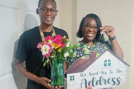 St. Jude Great Commission CDC, an FCLF borrowing partner, welcomes first time homebuyers to their new home.